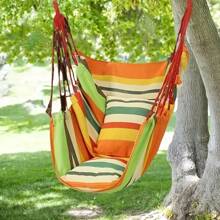 1 pieza Hamaca silla colgante, silla colgante resistente con múltiples cuerdas, cómoda, disponible en rojo, azul, naranja, verde, incluye 2 cuerdas e instrucciones, ideal para uso en exteriores, jardín, dormitorio, patio, interior/exterior, excelente equipo de ocio