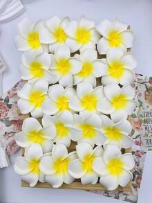 4 Stücke/2 Stücke Fritierte Plumeria Haarclips, Strandurlaub Stil Fotoshooting Haarclips, elegante Mode Haaraccessoires, Kleidungsaccessoire Heim Badezimmer Dekoration Herbst Dekoration Schul-Haarschmuck - Weiss - Übersicht 8