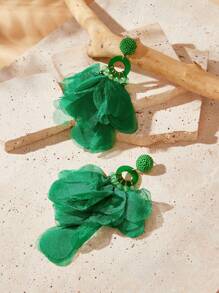 Pendientes hechos a mano con cuentas, pendientes con borlas florales exagerados para mujeres, pendientes vintage de declaración, joyería de alta gama para fiestas y citas, diseño INS único