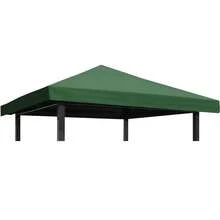 Gazebo con tetto di ricambio 3x3m, tetto per gazebo, copertura per tetto per giardino, copertura per gazebo, telone di ricambio per tenda da tetto, robusto gazebo per barbecue, telo di ricambio per copertura di ricambio - Verde Scuro - Visualizzare 2