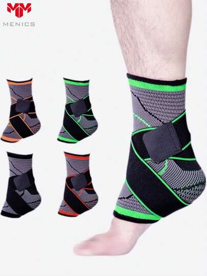 1 Piece Ankle Support Wrap For Sports – Breathable Adjustable Brace For Basketball Soccer Hiking ﻿