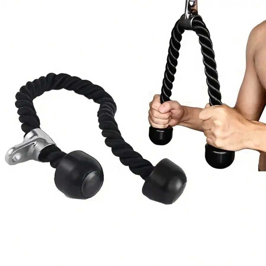 Triceps Pull Rope Crossover Professional Gym Black Biceps Triceps Pull ...