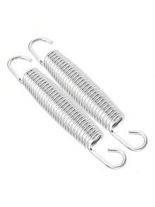 20 piezas de resortes de trampolín de 14-15 cm, material de acero de alta elasticidad y a prueba de óxido, adecuado para trampolines para niños y hogar, soporte estable, seguro y duradero. - Plateado - Ver 3
