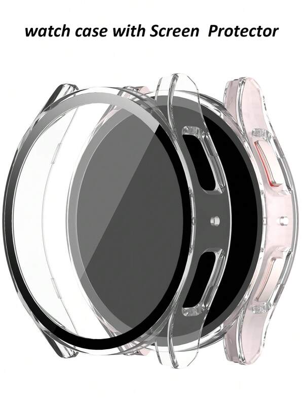 Compatible With Samsung Galaxy Watch Cases 4, 5, 6, And 7 (44mm And 40mm). Features A 2-In-1 Case With A Shock-Resistant And Scratch-Resistant Hard PC Material And Tempered Glass Screen Protector. Unisex, Stylish And Sporty, Easy To Wear, And With Sensitive Touch.