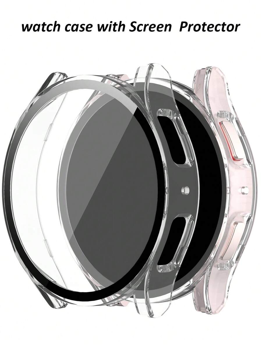 兼容三星 Galaxy Watch 4、5、6 和 7(44 毫米和 40 毫米)。这款二合一保护壳采用防震防刮的硬质 PC 材料,并配有钢化玻璃屏幕保护膜。男女皆宜,时尚运动,佩戴舒适,触控灵敏。 - 無色 - 查看 1