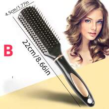 Anti Static Air Cushion Massage Comb, Men's And Women's Air Cushion Curling Comb, Plastic Hair Styling, Pork Rib Rolling Comb