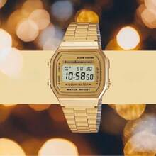 Reloj Digital Vintaje Oro - Dorado - Ver 2