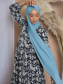 1 buc. Eșarfă hijab din șifon casual pentru femei