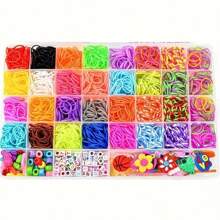 4500-teiliges leuchtendes Webband-Set - DIY Schmuckset mit Gummibändern für einzigartige Armbänder, Armreifen & Basteleien - perfektes Weihnachtsgeschenk, am besten für Weihnachten