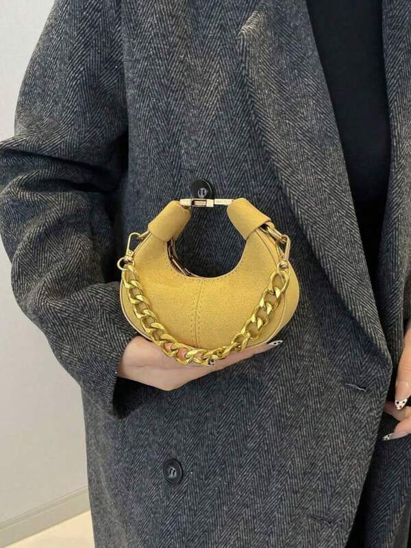 Niche Design Mini Pea-Shaped Bag, New Fashion Women's Small Crossbody Bag, Portable Makeup Lipstick Earphone Pouch