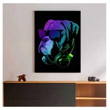 1pc Frameless DJ Monkey Crocodile Giraffe Animal Portrait Posters Vintage Painting Printing Sunglasses Alpaca Canvas Wall Arts Modern Living Room Bedroom Dormitory Study Bar Interior Wall Decoration Home Decoration