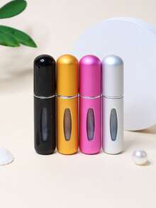 4 件便携式香水雾化器 - 可再填充旅行香水瓶 5ml 喷雾 - 迷你可再填充香水瓶 - 可再填充防漏旅行香水喷雾器