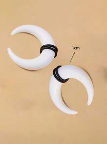 2 Peças Expansor Espiral de Orelha em Acrílico Preto de Caracol, Alargador de Orelha Espiral, Esticador de Perfuração de Orelha para Mulheres e Homens, Joia de Perfuração Corporal Personalizada de 1,6mm - 24mm