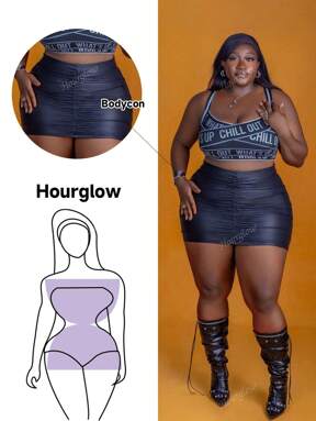 Hourglow Falda lápiz ajustado plisada de unicolor talla grande, falda negra casual de uso diario, atuendo de Acción de Gracias para mujer, atuendo de Año Nuevo para mujer, falda de invierno, ropa de invierno para mujer, atuendo de fiesta para mujer, atuendo de Año Nuevo para mujer