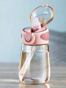 1pc High Appearance Level Summer Straw Cup, Cute Girl Student Water Bottle, Portable Notebook, Casual Cup, Plastic At Will, Convenient For Sports, Picnics, Outings Water Cup - Multicolor - View 11