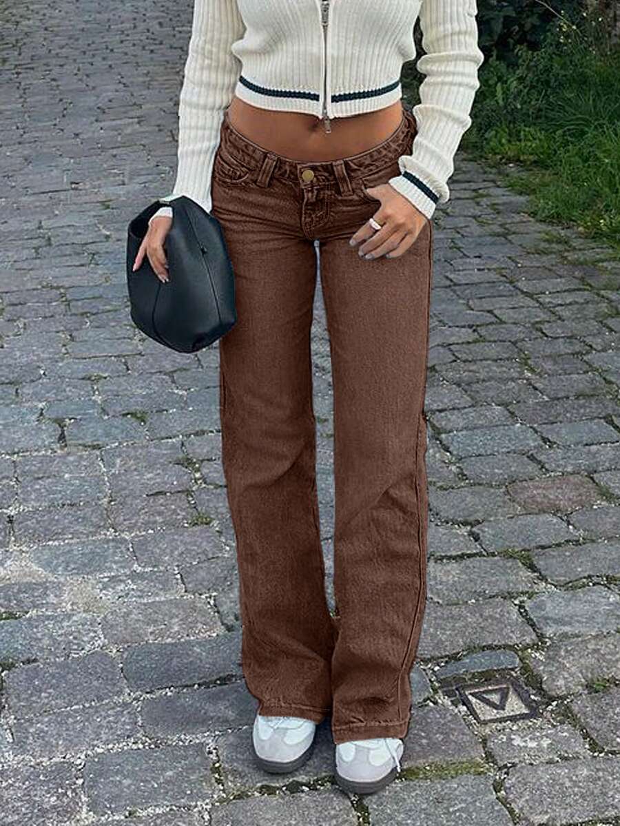 Quần Jeans Nữ ... - màu nâu - Xem 1