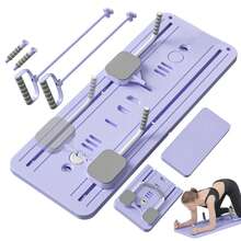 Pilates Board-Reformer Set,Multi-Purpose Foldable Reformer Board For Home,5in1 Pilates Sliding Board,Purple - Purple - View 3