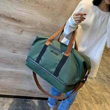 JeeLeeko Maleta Deportiva Bolsa para gym Diseño de Separación Húmedo y Seco Bolsa de viaje con ompartimento para Zapatos, para Hombres y Mujeres moda impermeable(Caqui) - verde - Ver 11