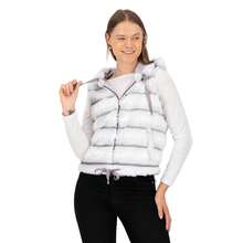 Women Outdoor Vests Jackets - Light Grey - View 2