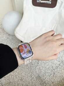 1pc Women Fashion Transparent Laser Watch Strap Compatible With Apple Watch Band 38mm 40mm 41mm 42mm 44mm 45mm 46mm Ultra 49mm Rainbow Clear Acrylic Girls Watchband Bracelet Compatible With Watch Series 10 9 8 7 SE 6 5 4 3 Band Watch Accessories,Adjustable.Only Straps,Not Case And Watches,Fashion Smart Watch Strap Compatible With Apple Watch Band,Bracelet Watchband Strap Accessories