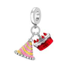 1 pieza Colgante con forma de corazón plateado brillante, corazón rojo clásico, corazón flor de rosa, fresa, beso de aire de oso apto para hacer joyas originales como pulseras, collares y regalos para mujeres, niñas y el Día de San Valentín