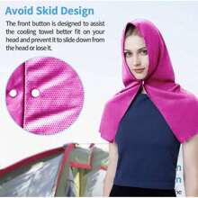 1 Pieza de Sudadera Enfriadora y Pañuelo, Material Bicolor de Doble Capa Totalmente Frío, Toalla Absorbente y de Secado Rápido para Cuello y Rostro, Enfriamiento Duradero y Protección Solar para Verano y Actividades al Aire Libre, para Playa, Deportes y Exteriores, Pañuelo Deportivo Enfriador de Cinco Colores, Gorra de Ciclismo, Sombrero Sombreado, Chal Protector Solar para Fitness y Playa, Pañuelo de Secado Rápido, Talla Grande para Occidentales
