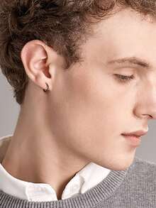 Milacolato G23 Solid Titanium Hoop Earrings Implant Grade Hypollergenic Small Huggie Hoop Earrings Hinged Sleeper Cartilage Earrings For Women Men Silver Gold Black 8mm 10mm 12mm - 多色 - 查看 5