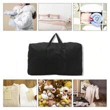Extra Large Storage Bags Bedding Bag Moving Bag Packing Bag Large Capacity Linen And Clothes Organizer Quilt Bag With Zipper And Carry Handles For Space Saving Bedroom Home Closet Organization Initial Name 26 Letters Pattern - Black - View 4