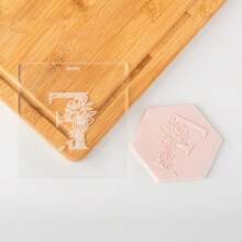 A-Z 26 Letter Cookie DIY Printing Embossing Mold Acrylic Alphabet Capitalize Name Embosser Fondant Stamp Wedding Cake Decor Biscuits Cake Baking Tool Accessories For Birthday Bridal Shower Wedding Party Favor Supplies