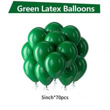 绿色气球乳胶派对气球 5/10/12/18 英寸 -10/30/50/70/90 个深绿色圆形氦气球适用于深绿色主题婚礼毕业周年生日派对丛林动物圣诞派对 - 深綠色 - 查看 19