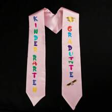 1 pieza Correa para el hombro de graduación, diseño de letras y gorro de colores con cinturón de cintura de poliéster para ceremonia de graduación, lavable a máquina, decoración de graduación, regalo de graduación