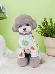 4-Leg Dog/Cat Pajamas, Cute Bear Design Home Outfit, Casual Pet Clothes, New Spring/Summer Cartoon Loungewear