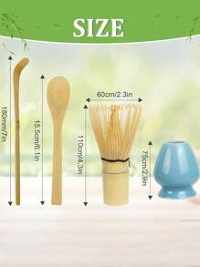 Set di 5 pezzi per preparare il Matcha - Ciotola per Matcha e frusta in bambù, colino per tè, cucchiaino, setaccio, supporto per frusta, kit di partenza perfetto per la cerimonia del tè Matcha (Verde) Back to School