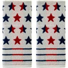 Patriotic 4th Of July Red White And Stars Hand Towel Set, 2 Count - Red White & Stars - View 1
