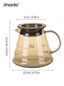 choxila 1 件橙色云形咖啡壶，带咖啡滴滤器，手冲咖啡壶套装，玻璃滴滤咖啡壶和咖啡过滤器，耐热玻璃咖啡壶，适用于家庭、办公室、咖啡厅 - 橘色 - 查看 9