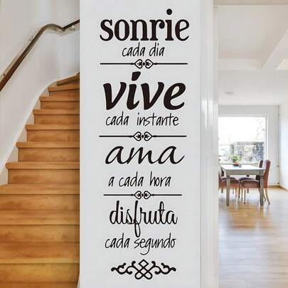 2 miếng/bộ nhãn dán tường màu đen sáng tạo của Tây Ban Nha, nhãn dán bằng nhựa vinyl cho trang trí nhà cửa, phòng tắm, phòng ngủ và gương, thích hợp cho phòng khách, phòng học, bếp, phòng thay đồ, hành lang, phòng làm việc, trang trí tường, phòng khách, nhãn dán tường