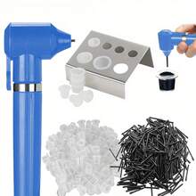 6-Color Paint Mixer Set - Black, White, Purple, Pink, Green, Blue, With 5 Mixing Sticks, Ink Blender Tool Kit, New Year & Valentine's Day Gift, 100 Mixing Sticks, Electric Makeup Ink Pigment Mixer Suitable For Microblading Supplies - Multicolor - View 28