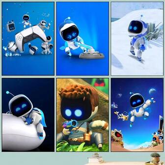 1pc Wall Arts Posters Optional Frame Pop Astro B-Bot Poster Self-Adhesive Art Waterproof Paper Sticker Coffee House Bar Room Wall Decor