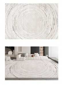 This Large, Modern, Luxury Spiral Circular Line Art Floor Mat Is Crafted From Crystal Velvet With A Rubber Bottom For Anti-Slip And Machine Washability. The Upgraded Thick And Dense Material Resists Fading, Making It Ideal For Living Rooms And Bedrooms. The Navy Blue And Gold Accents Are Perfect For Christmas, Thanksgiving, Easter, Mother's Day, Father's Day, And Other Holidays. Room Decor Bathroom Accessories Back To School Entryway Decor Bathroom Kitchen Decor - Multicolor - View 29