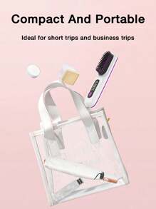 Brosse lissante sans fil, peigne chauffant portable à ions négatifs avec longue durée de vie de la batterie, rechargeable via USB, chauffe rapidement avec 3 réglages de température, anti-brûlure, arrêt automatique en 12 minutes, pour le voyage (2600 mAh)