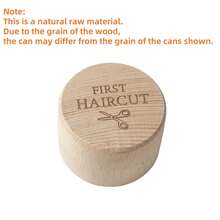 1 件木制婴儿脐带/头发/牙齿纪念品盒，1.96 英寸雕刻纪念品盒，新生儿洗礼婴儿礼物（脐带/胎儿毛发盒）动物毛发纪念品