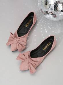 Sapatos Femininos Elegantes com Laço Nó 2025 de Bico Fino Versáteis, Mocassins Casuais Confortáveis