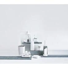 Tooth Brush Holder Joseph Joseph EasyStore Stainless-Steel Toothbrush Holder Bathroom Storage Organizer Caddy, Small - 灰色/白色 - 查看 2