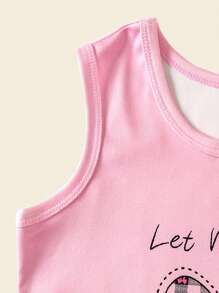 2 Peças Conjunto de Pijama Ajustado para Meninas, Regata com Estampa Xadrez Fofa e Laço, Shorts, Roupa de Descanso Doce e Confortável para o Verão