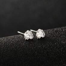 1pair 925 Sterling Silver Hypoallergenic Earrings, Elegant Minimalist Shiny Cubic Zirconia Pendant Long Chain Earrings, Versatile Daily Wear Or Valentine's, Birthday, Mother's Day Gift, Women Jewelry,Mom,Mother,Mother's Day,Gift