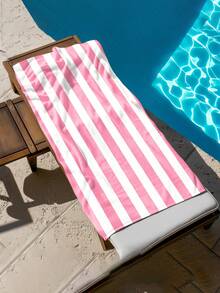 1 件波西米亚洋红黄粉几何条纹沙滩巾、超细纤维沙滩巾、超强吸水沙滩巾、超厚毛巾、旅行沙滩巾、运动泳池毛巾、浴室露营毛巾、瑜伽女孩女士成人沙滩巾海滩必需品 - 彩色 - 查看 6