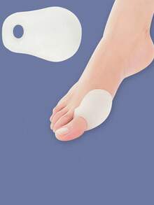 QKC 1 Pasang Pelindung Jari Kaki Silikon Lembut, Cocok Untuk Sepatu Hak Tinggi, Sepatu Kasual, Untuk Pemakaian Sehari-hari Pria & Wanita - Putih - View 7