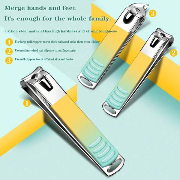 1/3/7/10/18PCS Set Professional Manicure Set Kits Stainless Steel Fingernail Toenail Clippers Set Convenient Beauty Tools Very Suitable For Gifting To Friends And Family