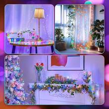 New Fairy Lights Battery Operated, 10 FT 120LED Twinkle Firecracker String Lights  8 Lighting Mod & Timer, Waterproof Cler Light For DIY Outdoor Wreath Wedding Christmas Dration, Multicolor - 多色 - 綠線 120 個 LED - 查看 6