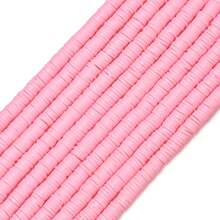 6mm 1/5/10 Strand Flat Round Polymer Clay Beads, Multicolor Loose Spacer Polymer Clay Beads For Jewelry Making, DIY Handmade Bracelet Necklace Jewelry Making Craft Supplies, Soft Clay Material, Art & Craft Beading Supplies